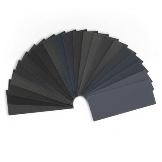 LANHU Abrasive Dry Wet Waterproof Sandpaper Sheets Assorted Grit of 400/600/ 800/1000/ 1200/1500 for Furniture, Hobbies and Home Improvement, 12 Sheets (9 x 3.6 Inch)