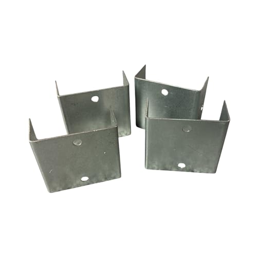 Fence Panel Security U-Clips Galvanised Steel Anti-Rattle 44mm & 51mm for Fixing Fence Panels and Heavy Duty Timber Trellis Pack of 4 8 or 12 (4 51mm)