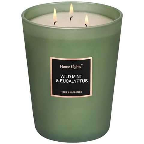 HomeLights Wild Mint & Eucalyptus Candle Cover