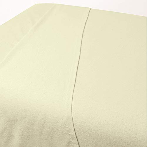 ForPro Premium Flannel Flat Sheet for Massage Tables, Ultra-Light, Stain and Wrinkle-Resistant, 63" W x 100" L, Natural