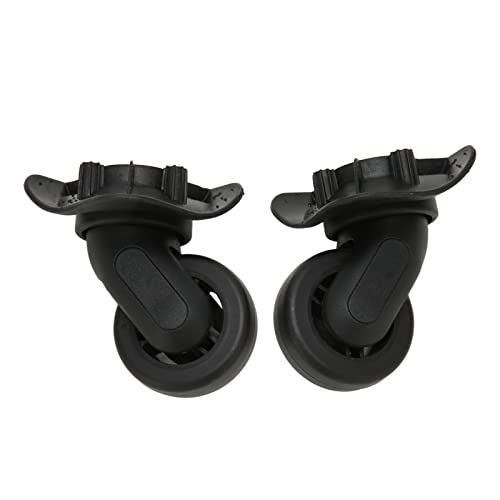 Silent Wearable Luggage Caster, Lightweight Black Suitcase Wheel Replacement, Set of 2, Luggage Suitcase Caster, Easy to Install for Suitcase Repair