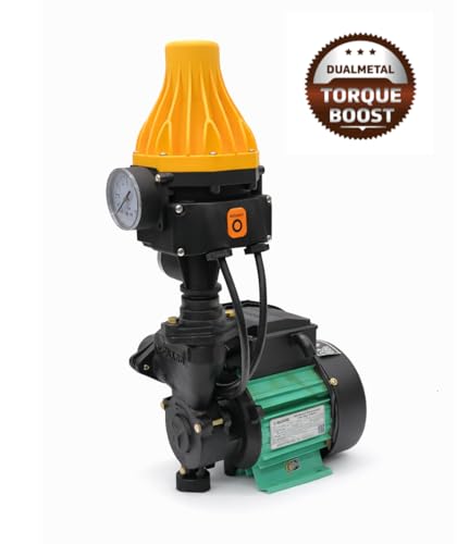 Image of V Guard 0.5hp Automatic Pressure Booster Pumps with Torque Boost Technology, for Household (Upto 2 Bathrooms), 1 Year ON-SITE Warranty