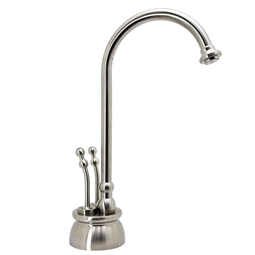 Image of Westbrass DT1F262-07 Docalorah 10 inch 2-Handle Hot and Cold Water Dispenser Faucet with Digital Tank and Filter, Satin Nickel