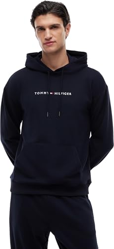 Tommy Hilfiger Sweat à Capuche Homme avec Capuche, Bleu (Desert Sky), L