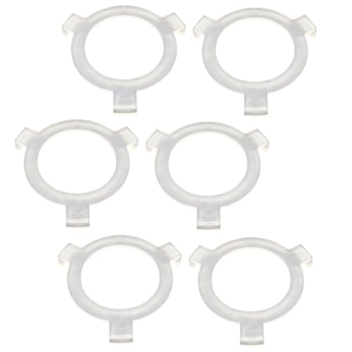 healvian 6個 から口変換リング 耐久プラスチック製 ランプシェード用固定アクセサリー 工具不要 簡単装着 多用途ランプソケット変換アダプ