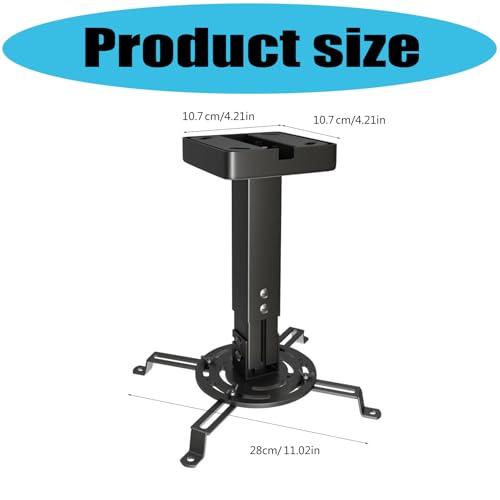 Soporte para proyector extensible universal de metal ajustable para techo o pared 6