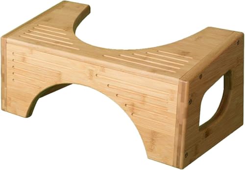 Squatty Potty The Original Toilet Stool - Bamboo Flip, 7" & 9" Height, Brown