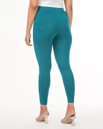 Image of Loveit Womens Solid Viscose Slim Fit Ankle Length Leggings