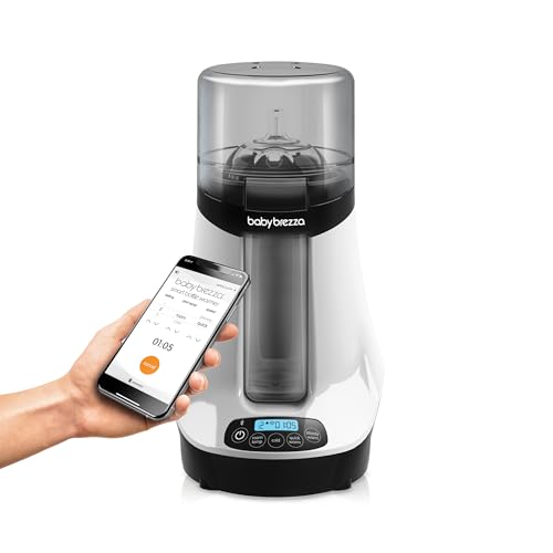 Image of Baby Brezza Smart Baby Bottle Warmer, Breastmilk Warmer + Defroster – Free App - Different Temperatures for Breastmilk + Formula - Universal Fit for All Bottles + Milk Bags - Calentador de Biberones