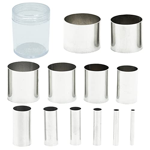 12PCS Emporte Piece Rond Cercle Patisserie Emporte pièces Cuisine pour Biscuits Pâtes à Sucre Gâteaux Emporte Piece Biscuit Cookie Cutter