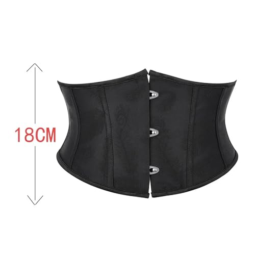 Corset Belt Women Short Underbust Corset Waist Trainer Belt Satin Lace Up Bodice Shaper Tops2