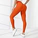 Butt Lifting Seamless Leggings for Women Booty Sculpt Contour High Waist Workout Yoga Gym Pants Compression Leggings Orange