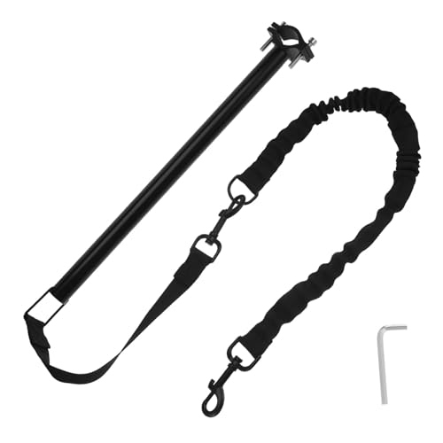 HOUDERCO 1Set Bike Dog Leash for Bicycles Wear Resistant Retractable Dog Traction Rope Ergonomic Handle for Walking Hiking Jogging Dogs Durable Pet Training Leash
