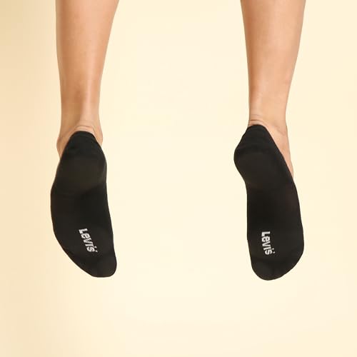 Image of Levi's Men's Cotton Stretch No Show Anti Slip Grip Socks (Pack of 3)