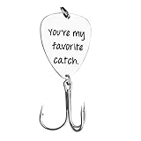 Gift for Boyfriend Husband Fiance You're My Favorite Catch Fishing Lure Present Fishing Hook Gift for Dad or Grandpa Christmas Valentine's Day Wedding Anniversary Birthday Gift for Him Fisherman Gift