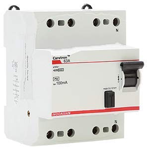 Image of Earth Leakage Sensitivity-30 mA Caretron 40 A 4-Pole RCCB