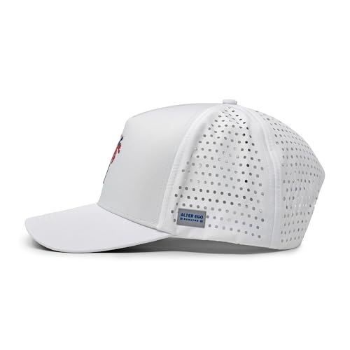 Image of Alter Ego Running Coaster RWB CAMO Palm - Durable, Lightweight, Breathable Premium Hat (RWB CAMO Palm, Small), White