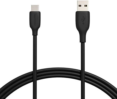 Amazon Basics USB-C to USB-A 2.0 Fast Charger Cable, 480Mbps Speed, USB-IF Certified, for Apple iPhone 16/15, iPad, Samsung Galaxy, Tablets, Laptops, 1.83 m, Black