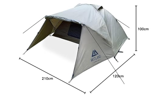 VASTLAND(ヴァストランド) ドーム型ツーリングテント ソロ オリーブ 1～2人用 8枚目