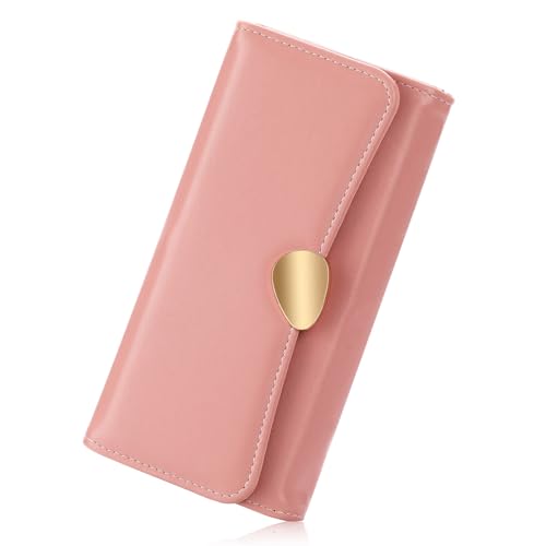 Image of Wallets for Women Trifold Wristlet Wallets Large Capacity RFID Blocking Ladies Purse Credit Card Holder