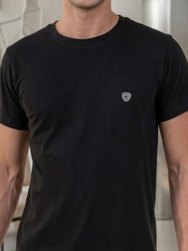 Image of Lux Cozi Men Cotton Half Sleeves Round Neck Regular Fit Casual T-Shirt