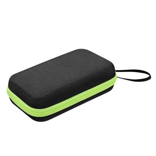Beatifufu Bolsa de Almacenamiento Protectora Portátil para Termómetro de Frente Estuche Resistente EVA con Cremallera Verde y Cordón Compacto y Duradero para Transporte Seguro