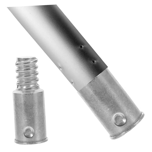 WEKAMOS Aluminiumlegierung Gewindeadapter Teleskopstange Anschlussstück Für Besenstiele Metallrohr Ersatzteil Für Mopp Besen Putzstab Mit Geradem Stabanschluss
