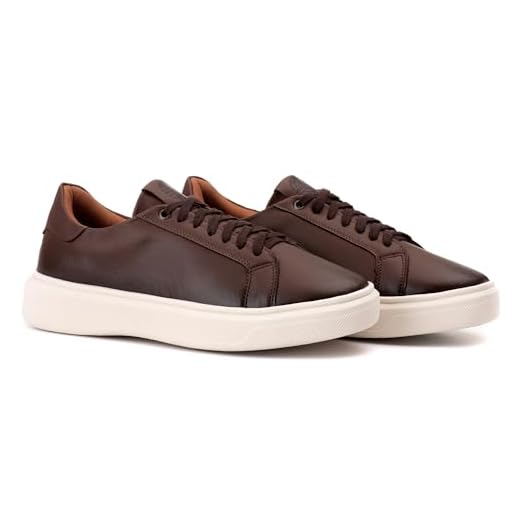 Sapatenis Tenis Casual Masculino Adulto Estilo Shoes (Café, BR, Adulto, Numérico, 39)