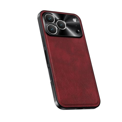 Coque rigide iPhone 12 Pro Max bordeaux texture cuir silicone protectrice