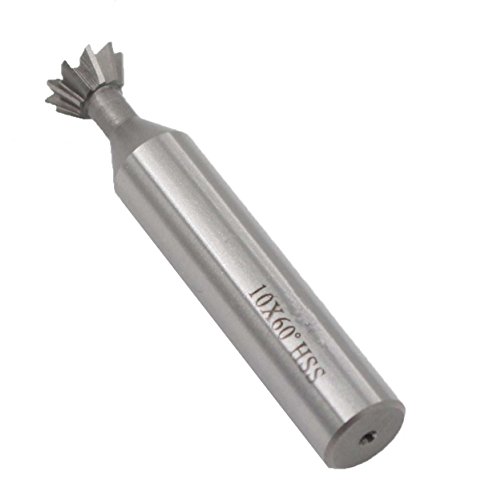Image of HSS High Speed Steel 10mm 3 /8 inch 60 Degree Dovetailcutter Milling End Mill | (Pack of 3)
