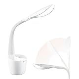 OttLite LED Desk Lamp Space Organizer with Flexible Neck Height - 4 Brightness Settings with Touch Activated Controls, Energy-Efficient Natural Daylight LEDs for Home Office, Desk, & Dorms