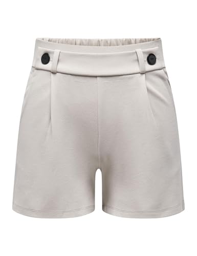 JDY Damen JDYGEGGO JRS NOOS Shorts, Chateau Gray/Detail:Black Button, S