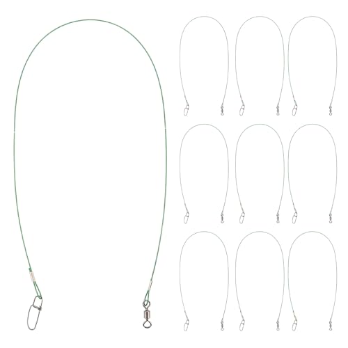 Alambre de pesca Kichvoe 10 piezas 150 lb acero inoxidable verde miniatura 1
