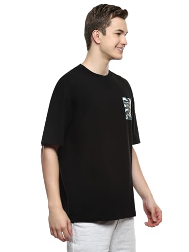 Image of hummel Steeze Men's Oversize Fit, Drop Shoulder Crew Neck Graphic Print Casual T-Shirt