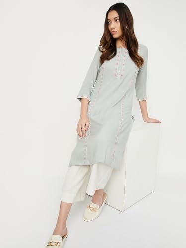 Image of Max Women's Rayon Regular Fit Kurta