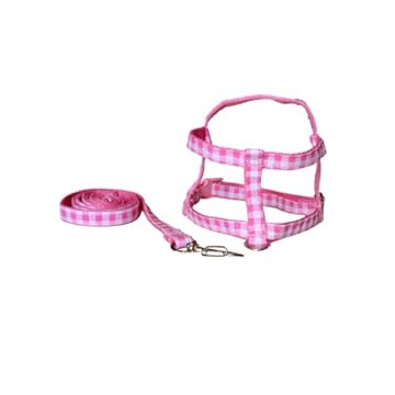 MY PET BRASIL Coleira Para Cachorros N°0 Coleira Ajustável Passeio E Viagem Xadrez Confortável E Resistente Rosa