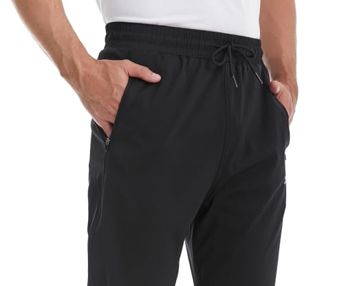clothin Men's Athletic Pants with Zipper Pockets Running Sweatpants for Jogging Workout Training Lounge Casual Sport4