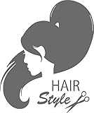 Hair Salon Decal Hairdressing Girl Sticker Vinyl Wall Art Decals Decor Windows Decoration Office Living Room Mural 18 X 15 in (Black)