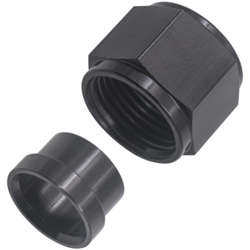 Gettimore Kit de montaje de tubo de aluminio con casquillo de 37 grados para adaptadores de línea dura AN4 AN6 AN8 AN10 AN12 en automóviles MG25-AN12-3/4