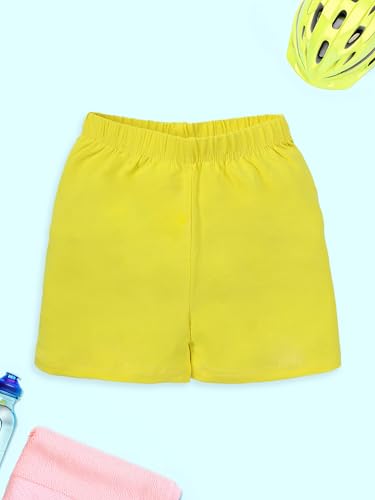 Image of KiddoPanti Girls Cycling Shorts Pack of 3 | Soft & Stretchy Cotton Spandex | Comfortable Fit with Elastic Waistband | Solid Colors Half Tights for Girls Inners
