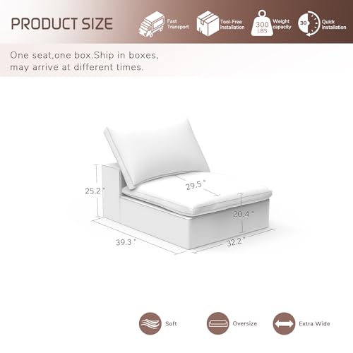 Image of Modular Sectional Sofa,Extra Comfty Deep-Seat-Filled Couch, Modern Couches for Living Room,Apartment,Office,Small Space