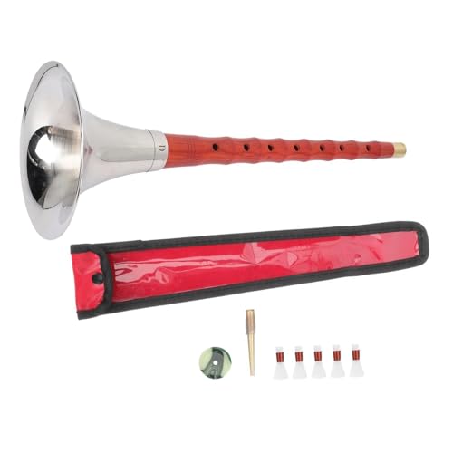 Suona Instrument D Key Wooden Suona Horn Traditional Wind Instrument For Beginners With Reeds And Protect Covers