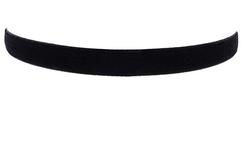 Cozylife 3/8'' Girls Black Velvet 10mm Small Choker Necklace (Shorter(11'' to 13''))