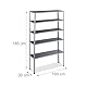 Relaxdays Schwerlastregal, Traglast 250 kg, 5 Ebenen, HxBxT: 185 x 100 x 30 cm, Keller & Garage, Stahl, verzinkt, silber