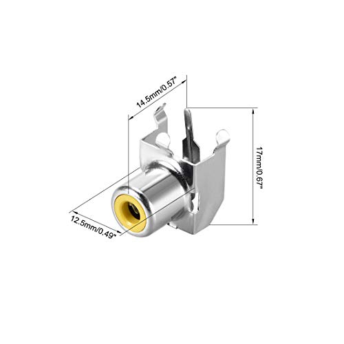 uxcell conector RCA hembra para montaje en PCB, 8 unidades miniatura 2