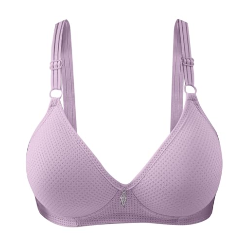 Sujetadores deportivos para mujer, de algodón de alto impacto, sostén postoperatorio, bralettes para mujer, corpiño nude, brasier de secado rápido para dormir, Morado (, 64