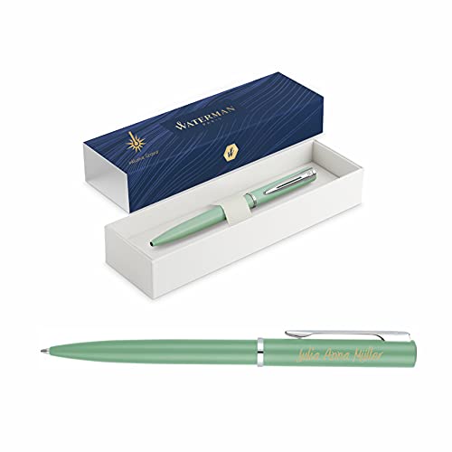 Stylo Waterman Allure gravé : écriture fluide sans bavure et encre bleue moyenne de qualité