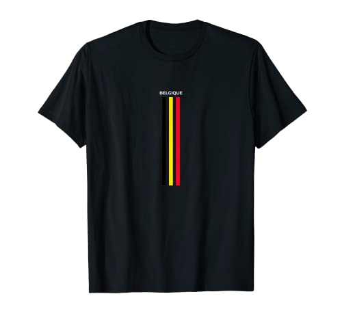 Flag Belgium T-Shirt, Black