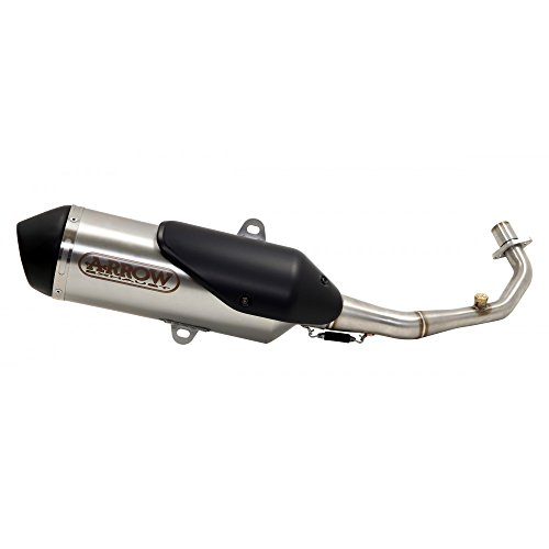 ARROW URBAN ALUMINIUM DARK SILENCER WITH DARK END CAP VESPA GTS 300 ’17/18 - VESPA GTS 300 HPE’19/20 DARK URBAN SILENCER WITH DARK STEEL END CAP FOR ARROW LINK PIPE, Metall