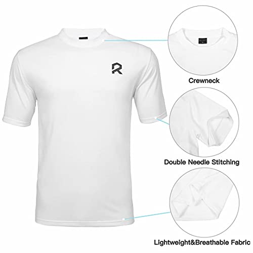 R Rambler 1985 Men's T-Shirts Crew Neck Short Sleeve,Classic T Shirts,Casual Tees For Men Slim Fit Solid Color White Large #TOP4